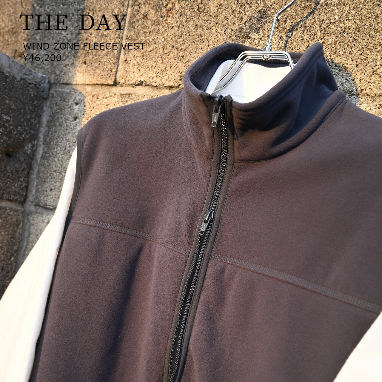 THE DAY(ザデイ)25年秋冬新入荷、着回し抜群なWIND ZONE FLEECE VEST