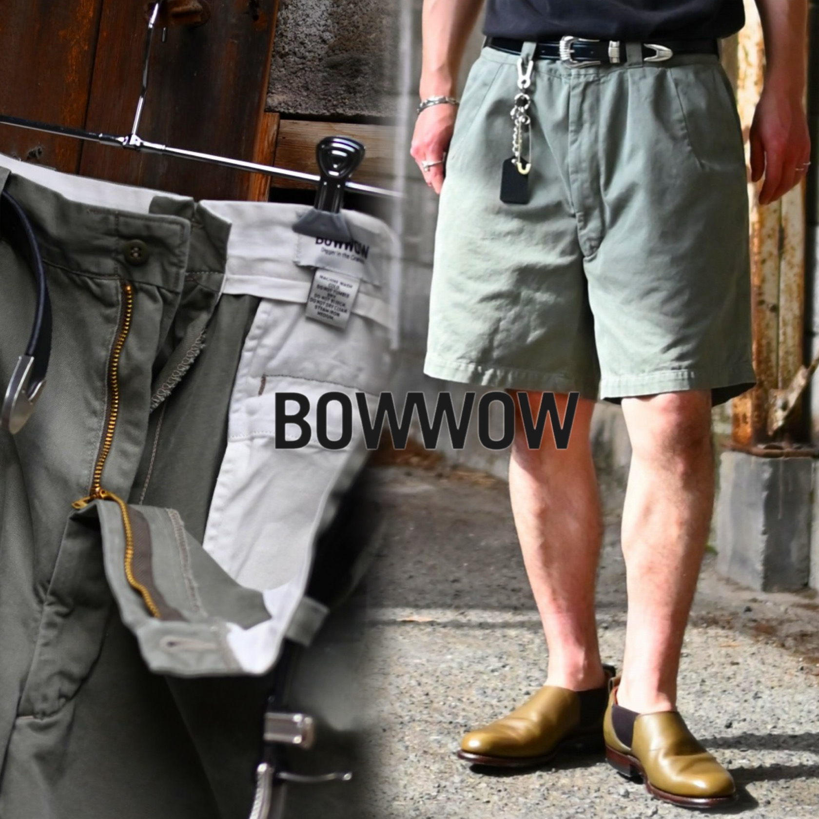 BOW WOWらしいヴィンテージ加工が光る「US ARMY CHINO SHORTS AGED」