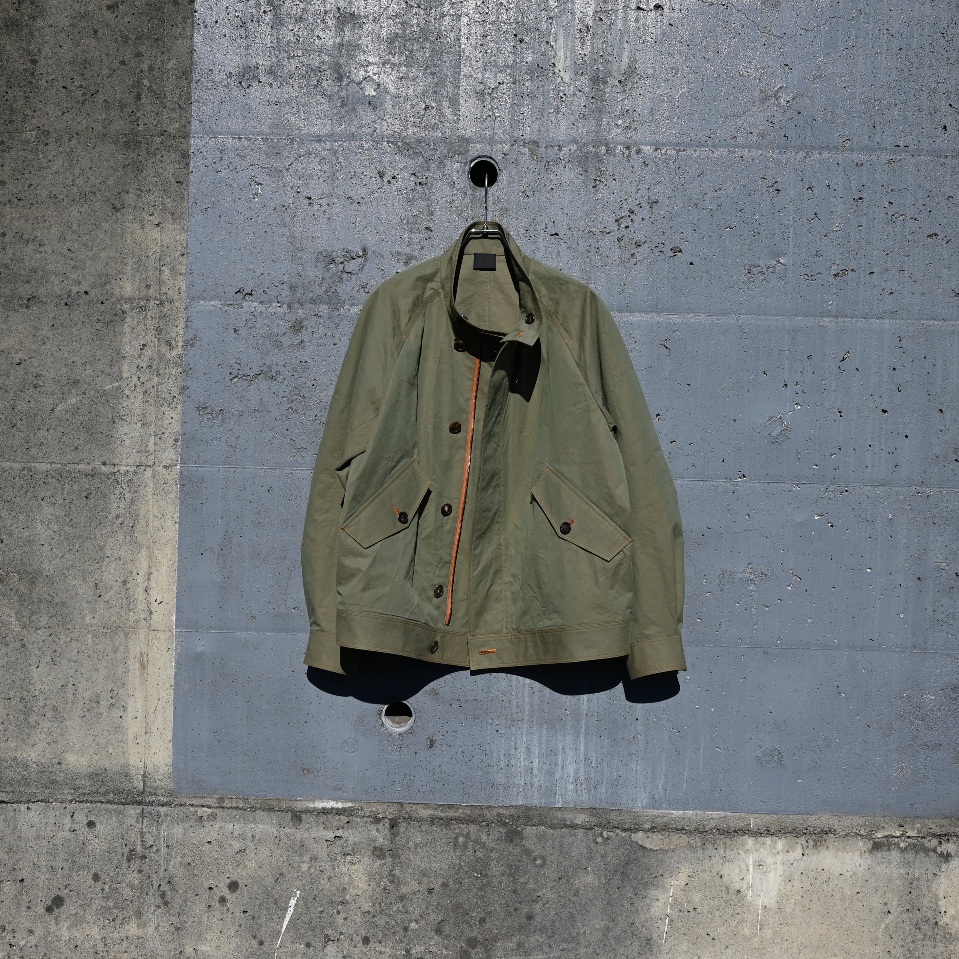 山内(ヤマウチ)至高の領域に達する超高密度シールドコットンクロス・セミダブルジップジャケット