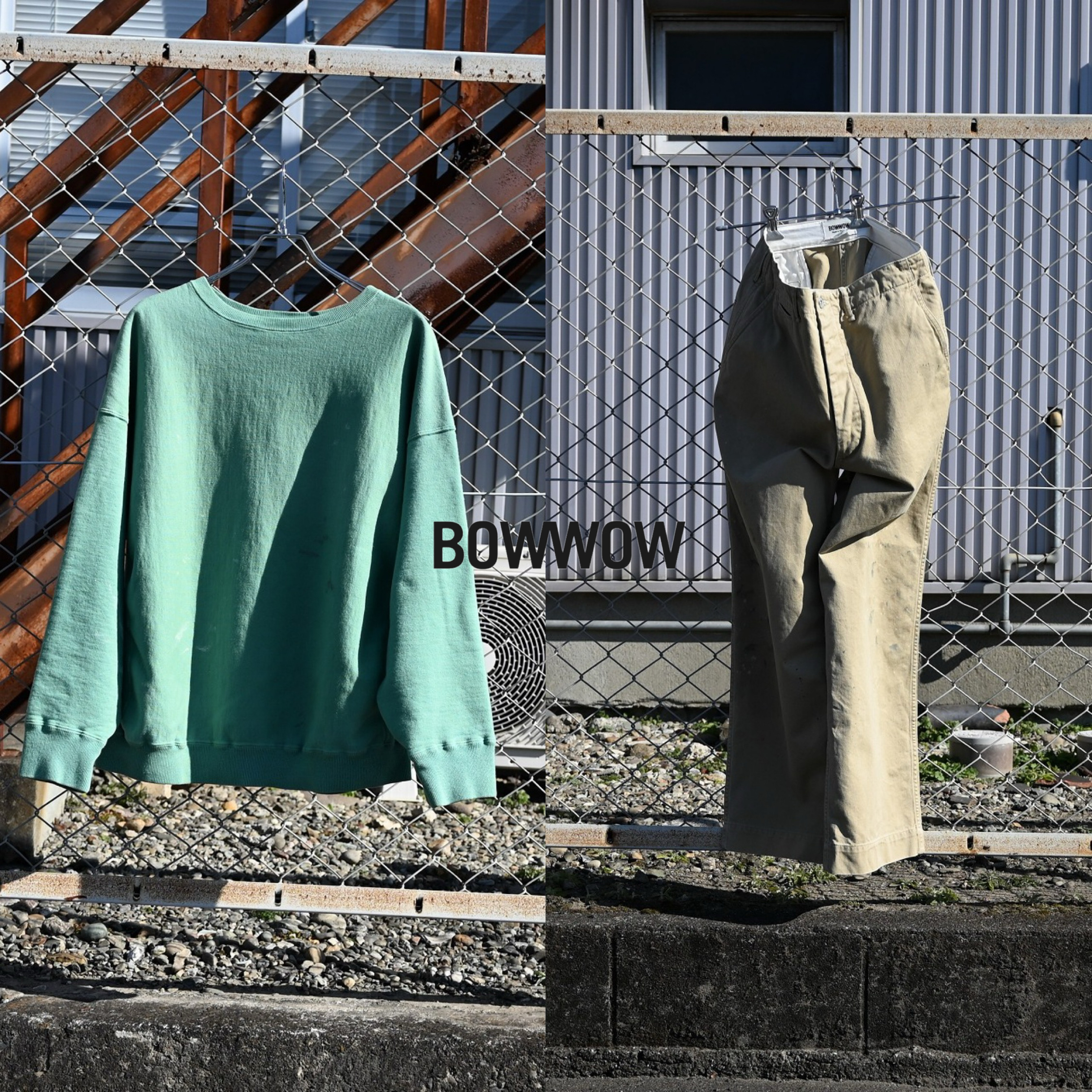 BOWWOW(バウワウ)2月7日11時発売品ご紹介、スウェット、チノパン