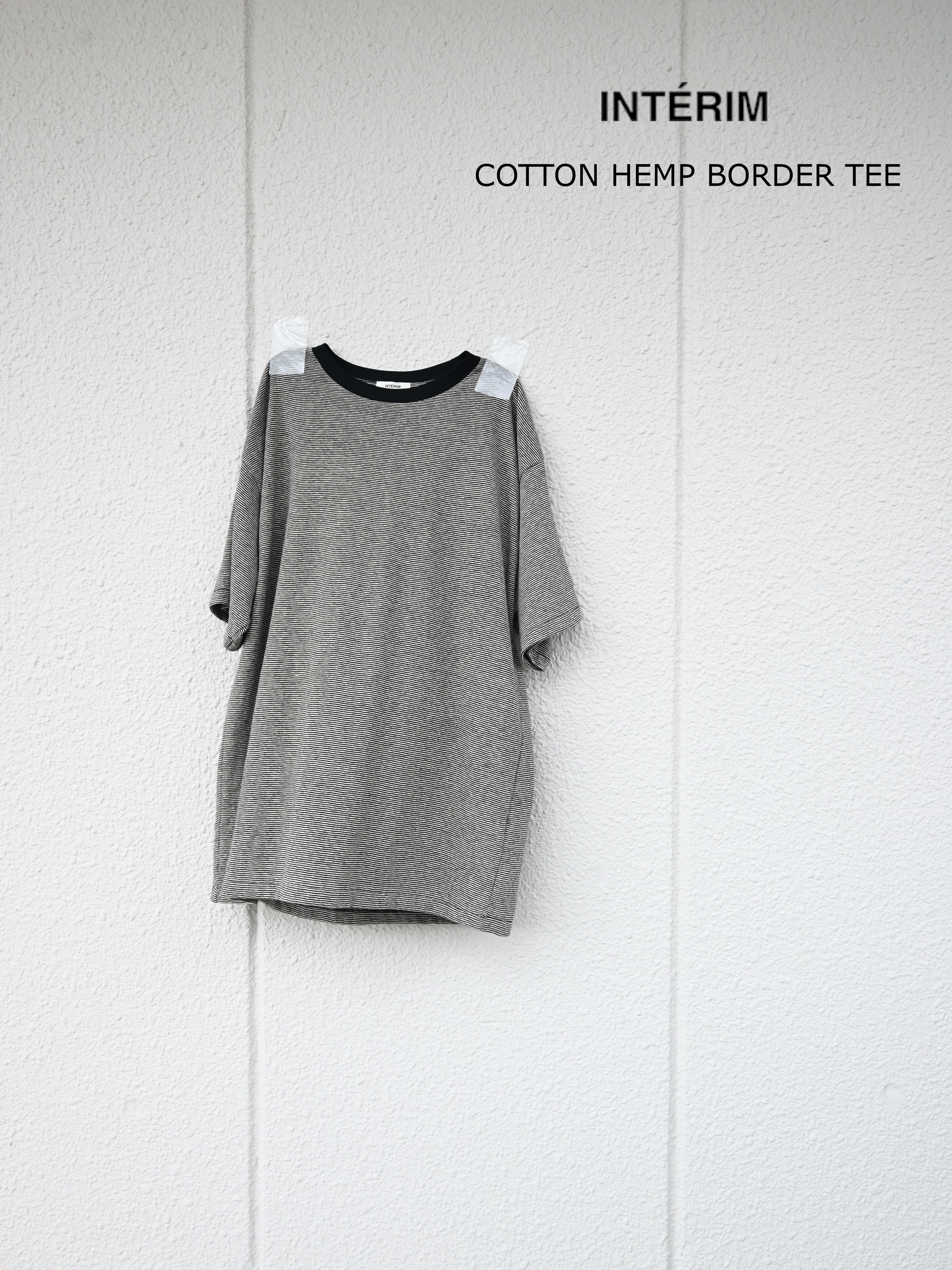 INTÉRIM (インテリム)着込むほどに雰囲気が増すCOTTON HEMP BORDER TEE