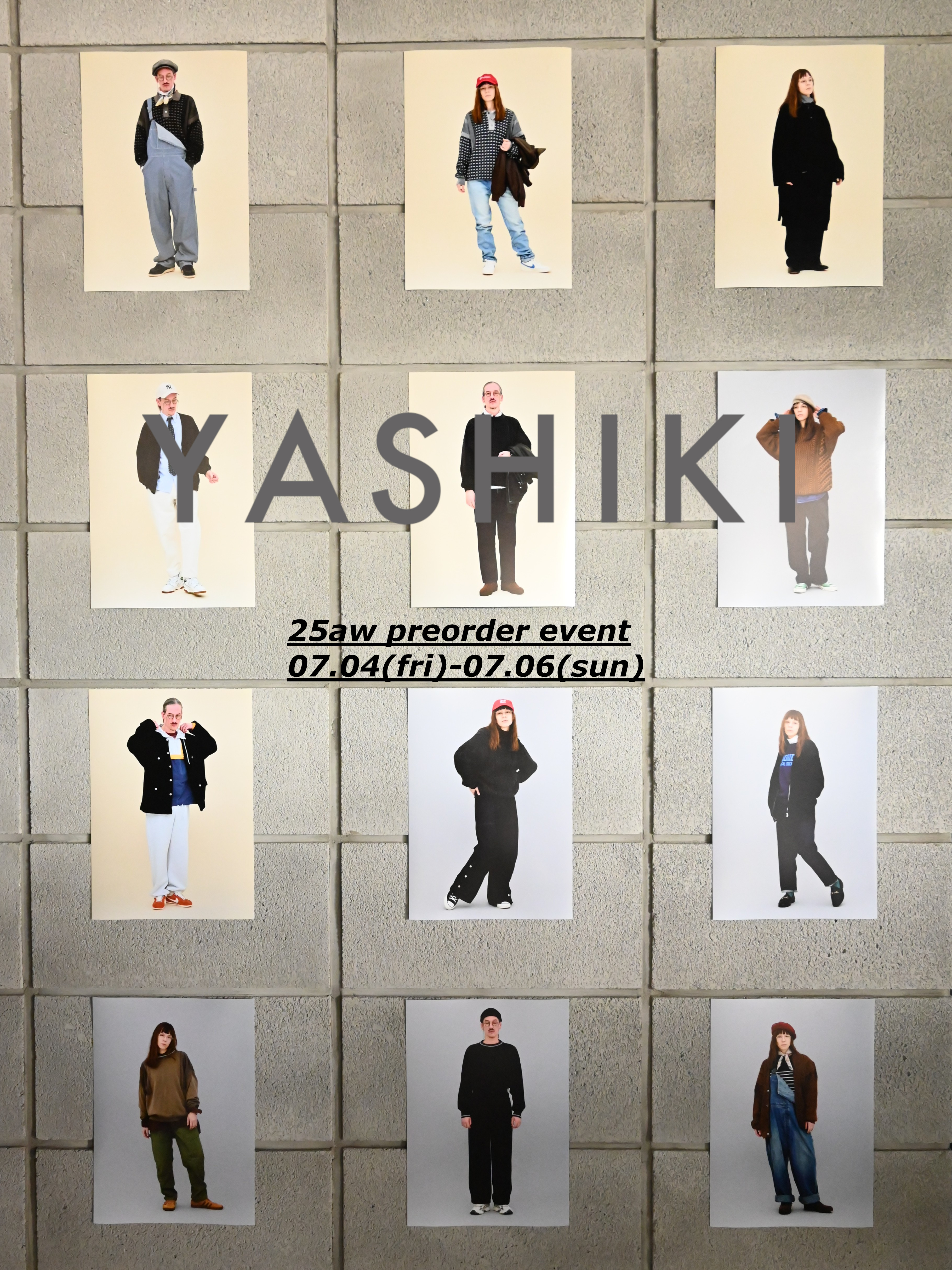 YASHIKI(ヤシキ) 25年秋冬コレクション店頭受注会スタート