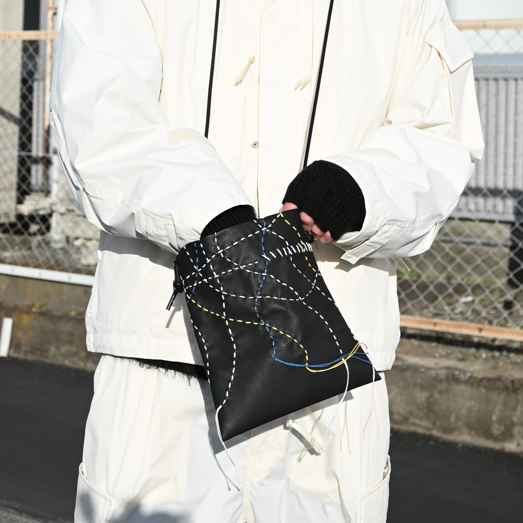 KUON(クオン)26SS sashiko Shoulder Bag