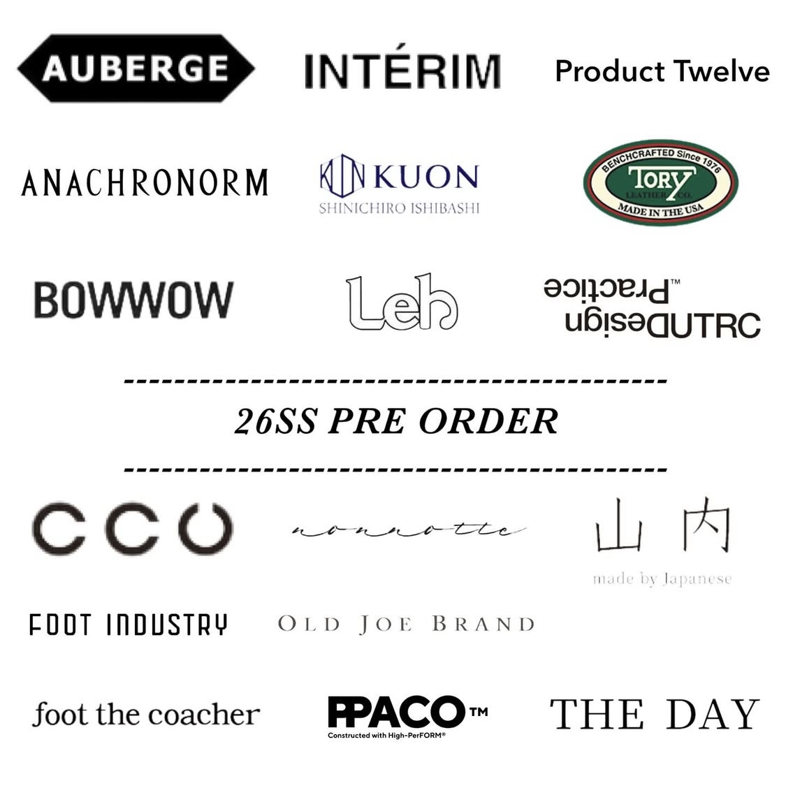 26SS PREORDER (ご予約受付中)