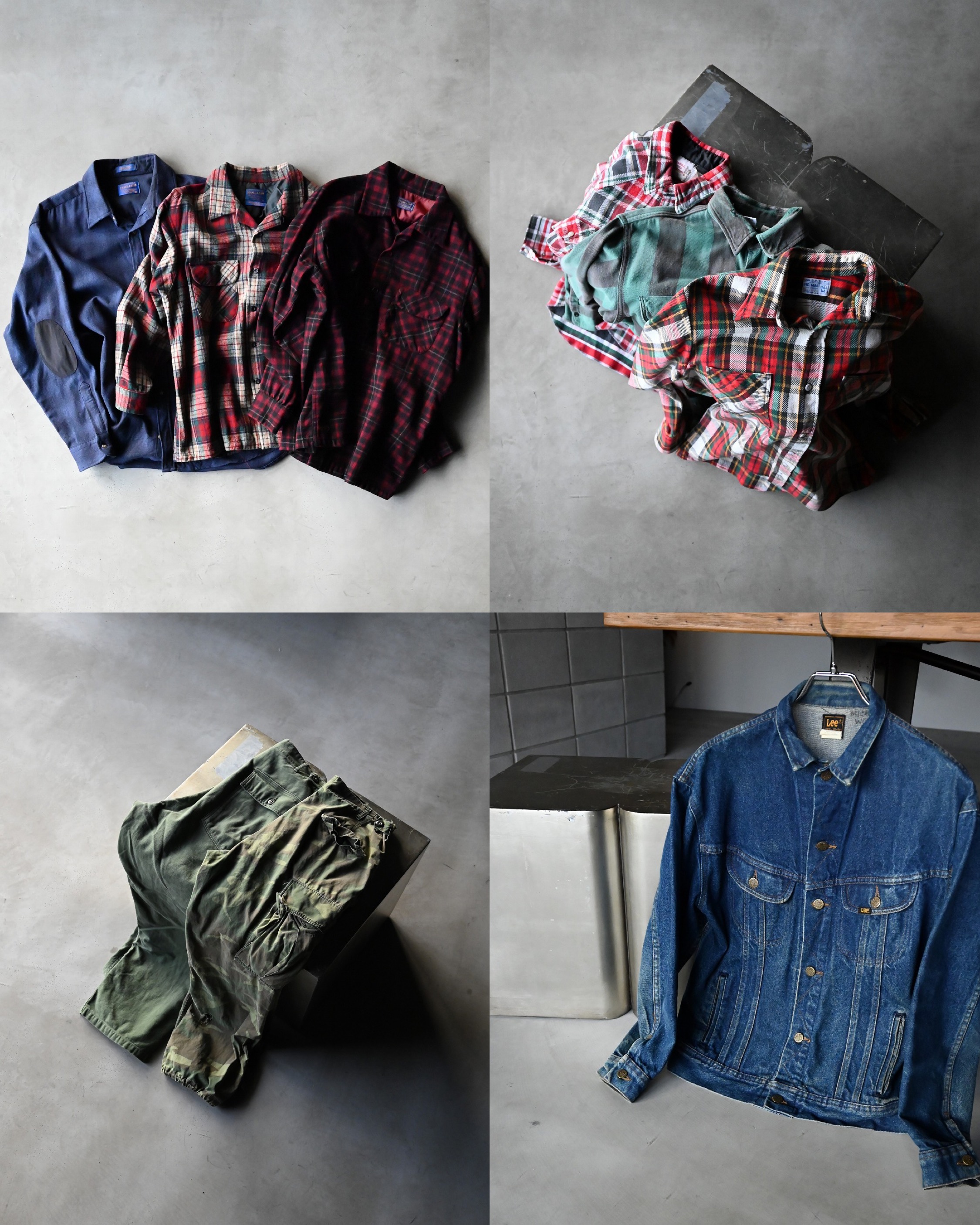 VINTAGE(ヴィンテージ)part1半年ぶりの入荷！ネルシャツLEEデニムジャケット、ミリタリー