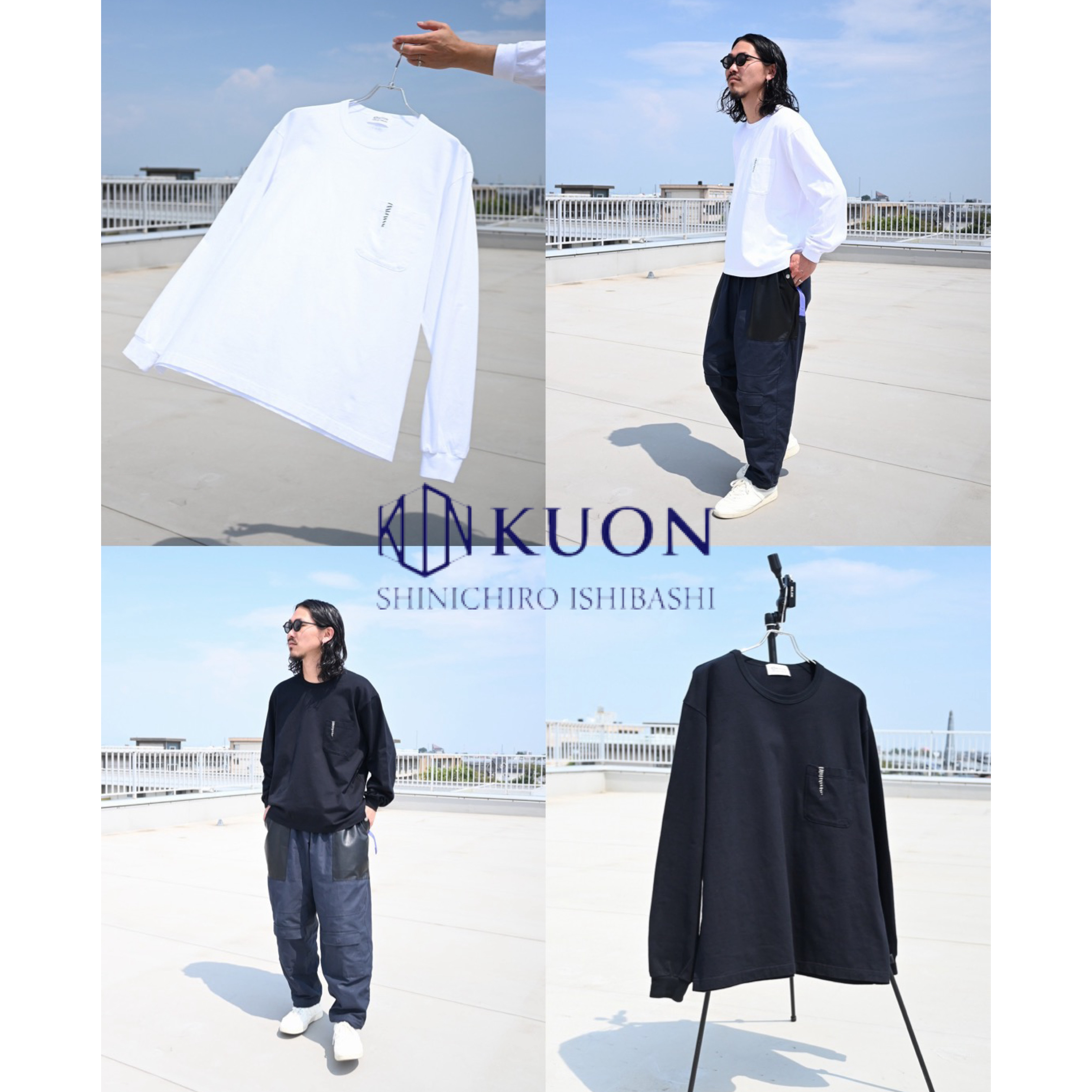 KUON【クオン】秋にお勧めのカットソー Sashiko L/S Tee