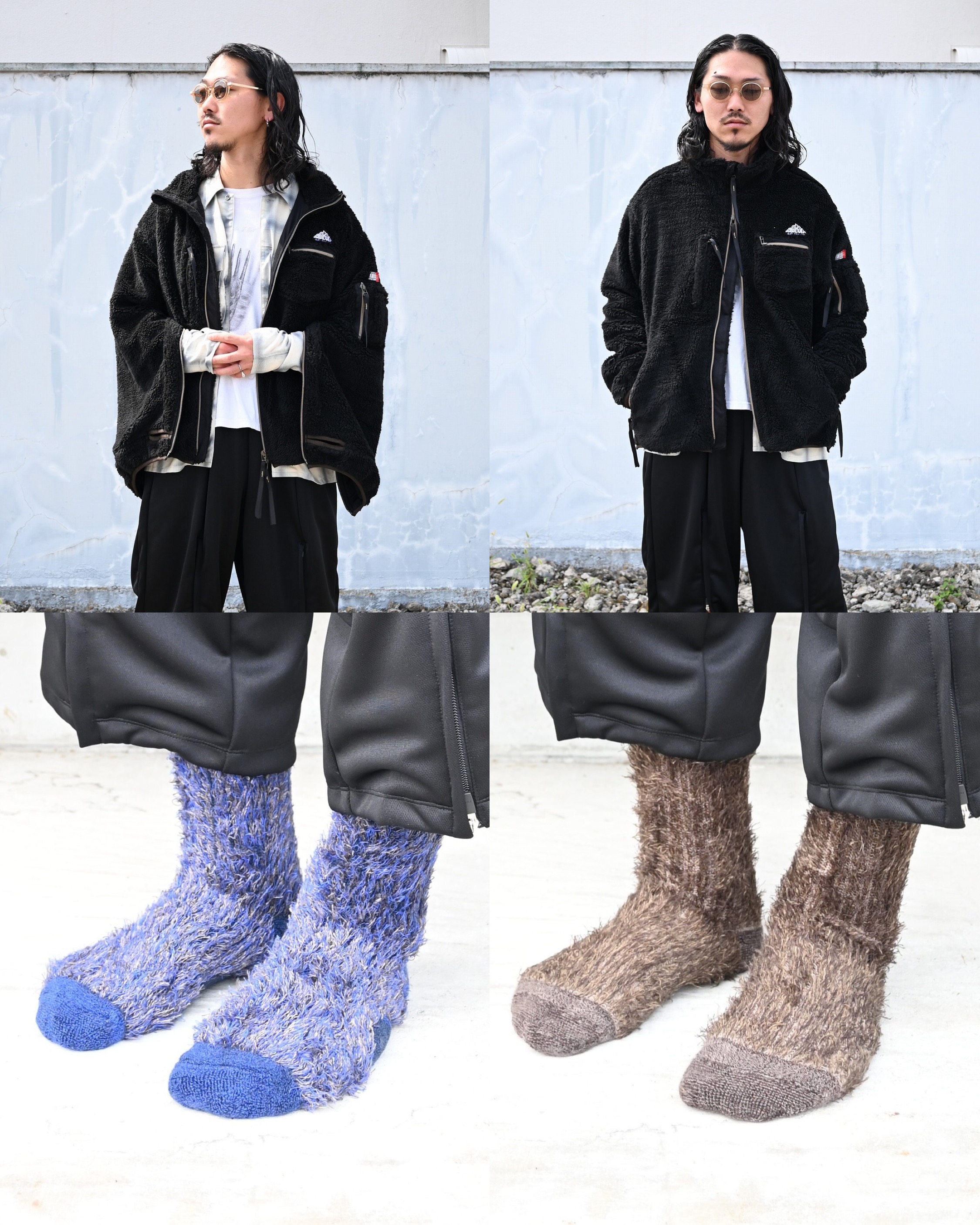 LEH (レー)変幻自在のボアフリースブルゾン、最上級の履き心地モンスターソックスご紹介