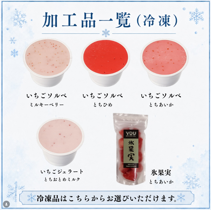 いちごジェラート＆ソルベはいかがですか？加工品一覧を紹介！PAYID20％OFFクーポンも！