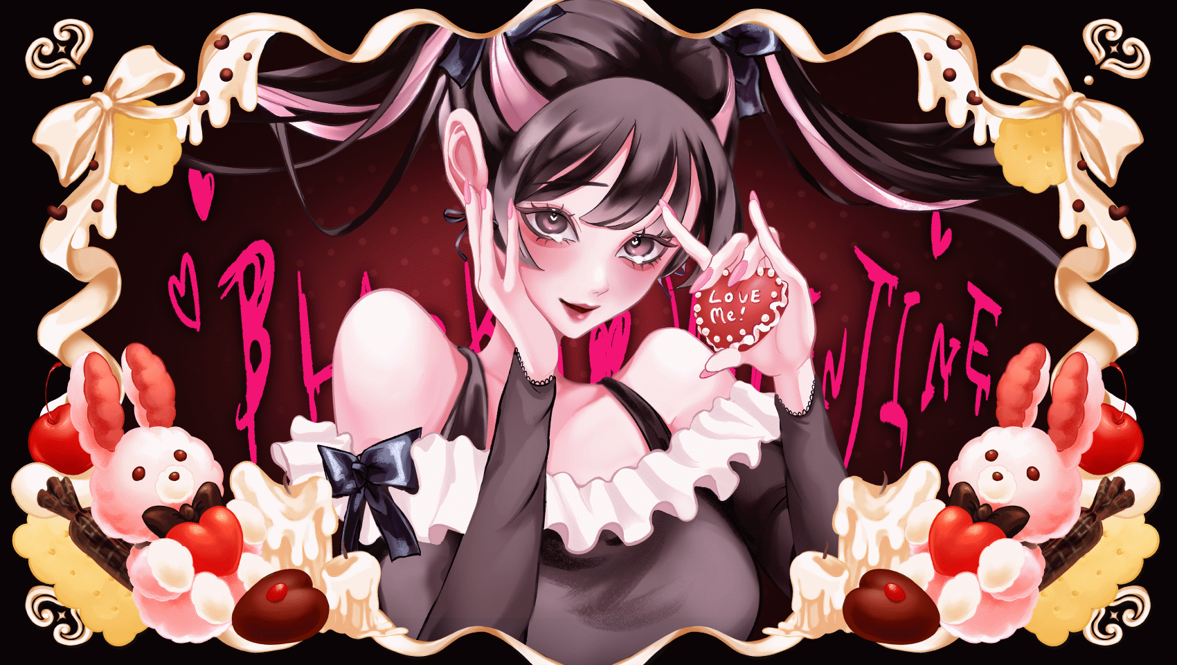 25.02.14┆黒澤マドカ様┆「ブラッキーバレンタイン」┆オリジナルソング┆ MVイラストのご依頼