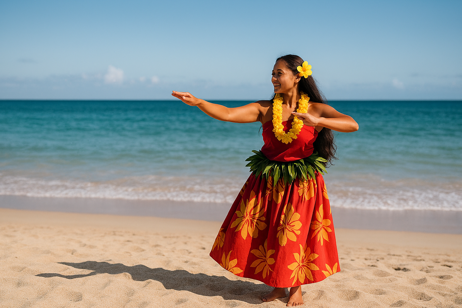 胸元で踊るフラガール🌺ブルーオパールのきらめき