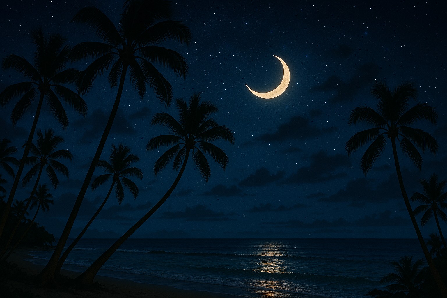 星と月が寄り添うハワジュの三日月ペンダントトップ🌙