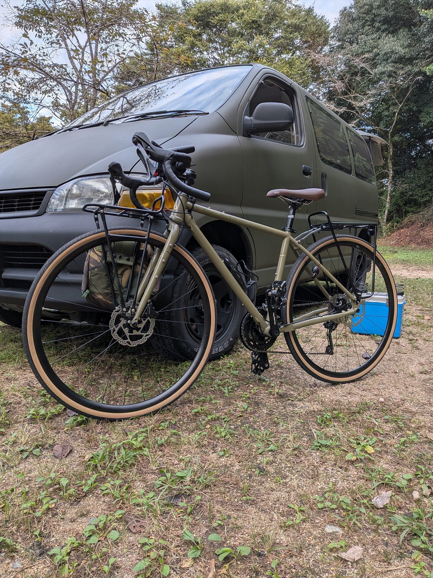 そうだ、自転車持っていこ