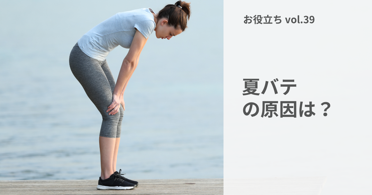 夏バテはなぜ起こる? 暑さ・睡眠・食事のつながり