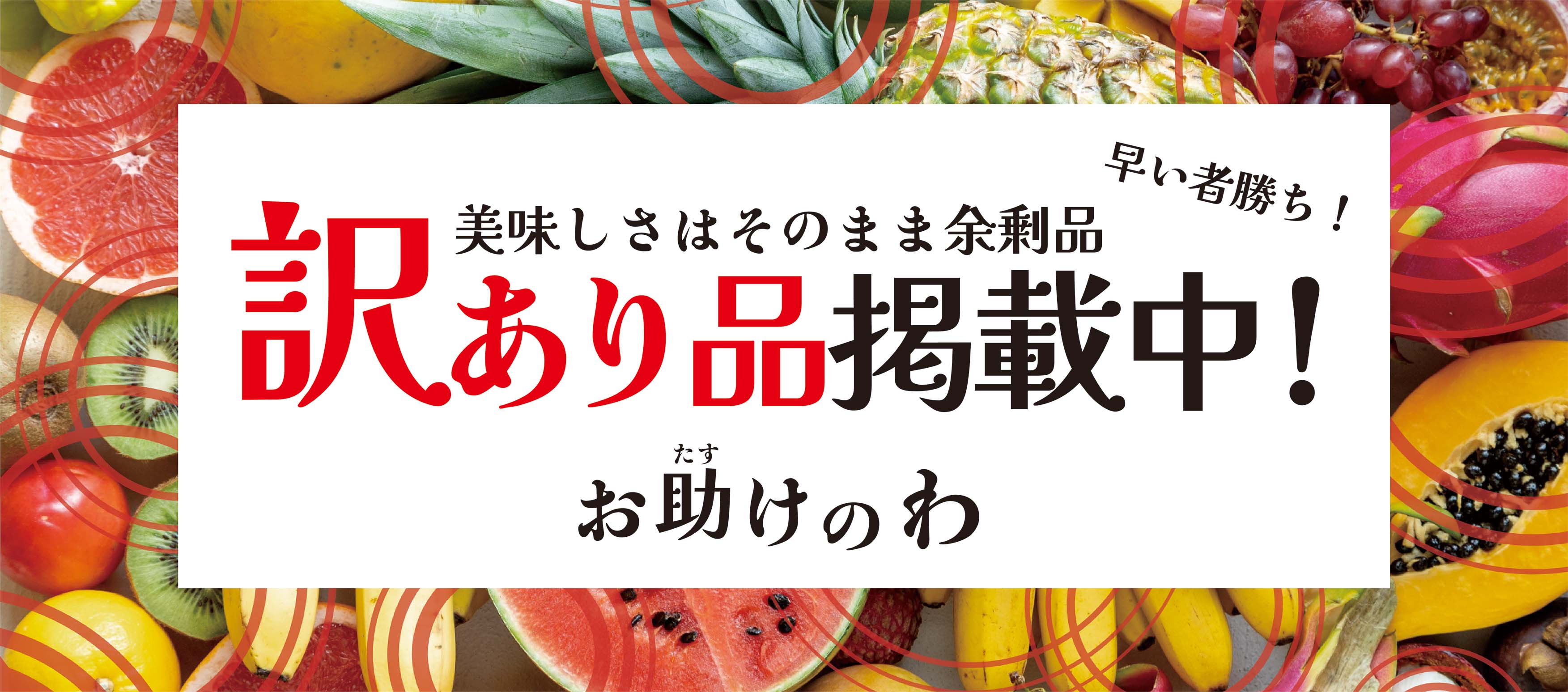 《お助けのわ》訳あり品掲載中！