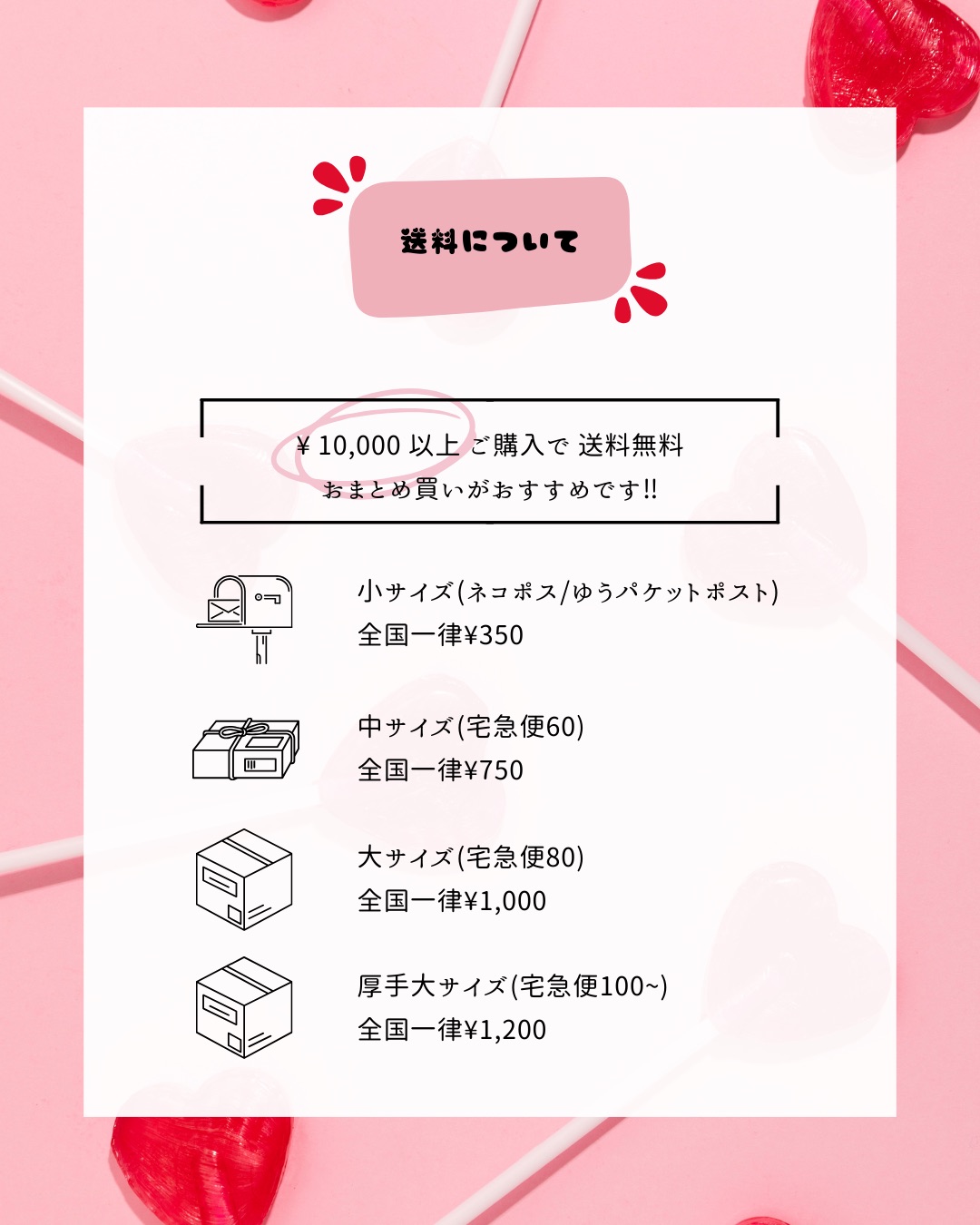 送料について