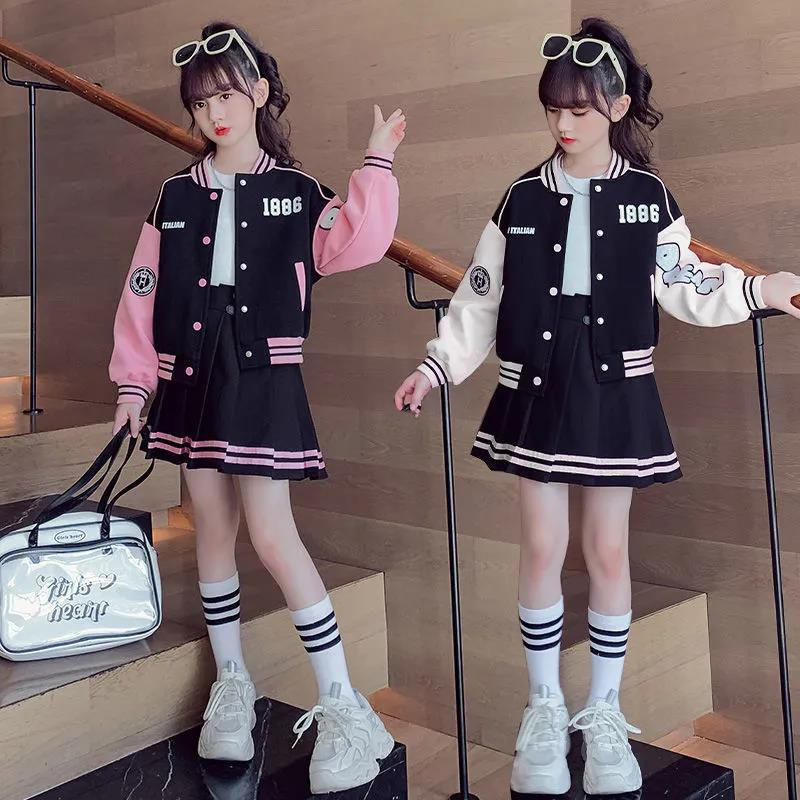 スタジャン×プリーツスカートセットアップ