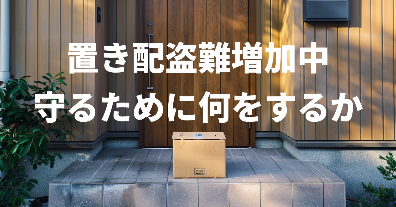 【増加する置き配盗難！】大切な荷物を守るための具体的な対策（No.158）