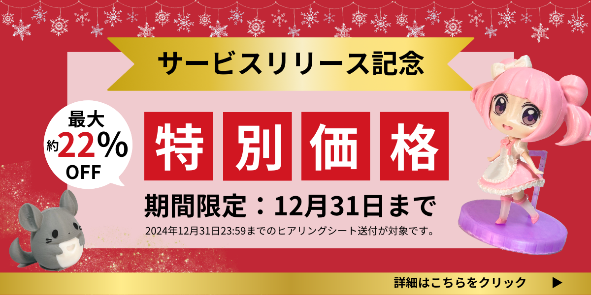 【期間限定】　特別価格のご案内！（2024/12/31まで）