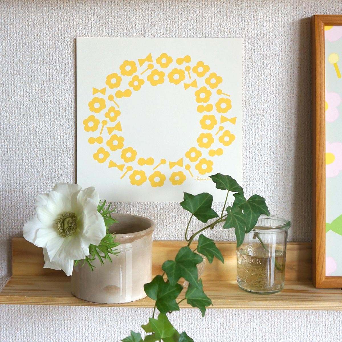 新作「 flower pop wreath ポスター 」が出来上がりました☆彡