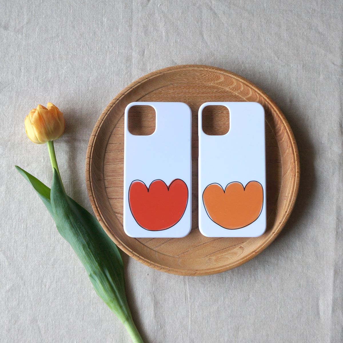 新作「 tulip スマホケース 」が出来上がりました☆彡