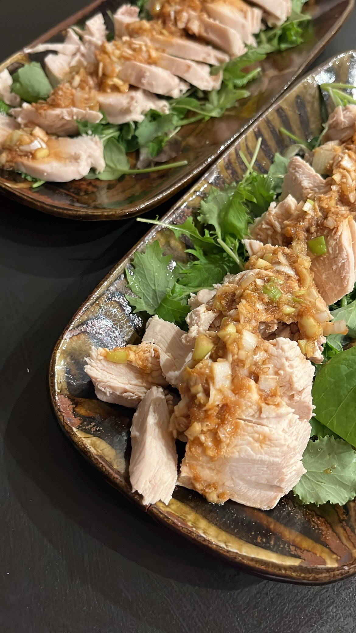 さんま皿によだれ鶏