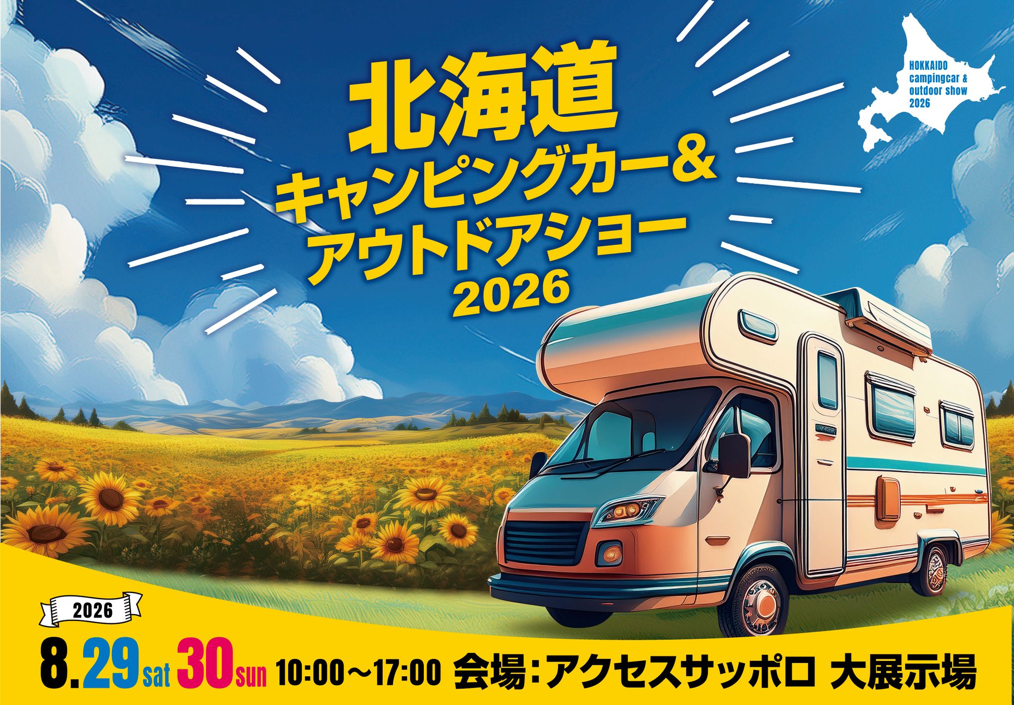「北海道キャンピングカーショー&アウトドアショー」に出店します。