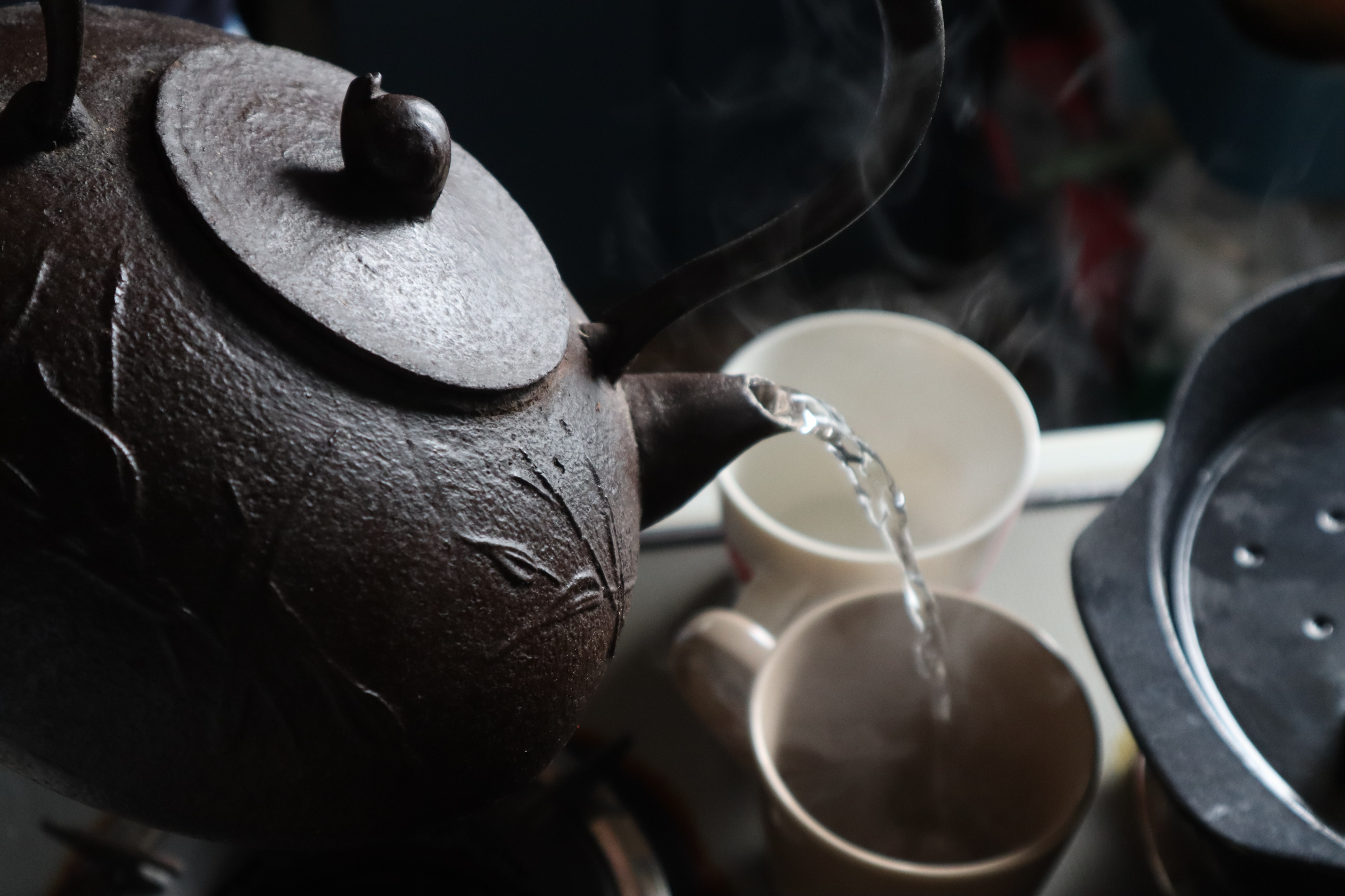 我が家の朝の健康法は、一番に鉄瓶でお湯を沸かして白湯を作り、朝食は南部鉄器で卵焼きを焼きます。