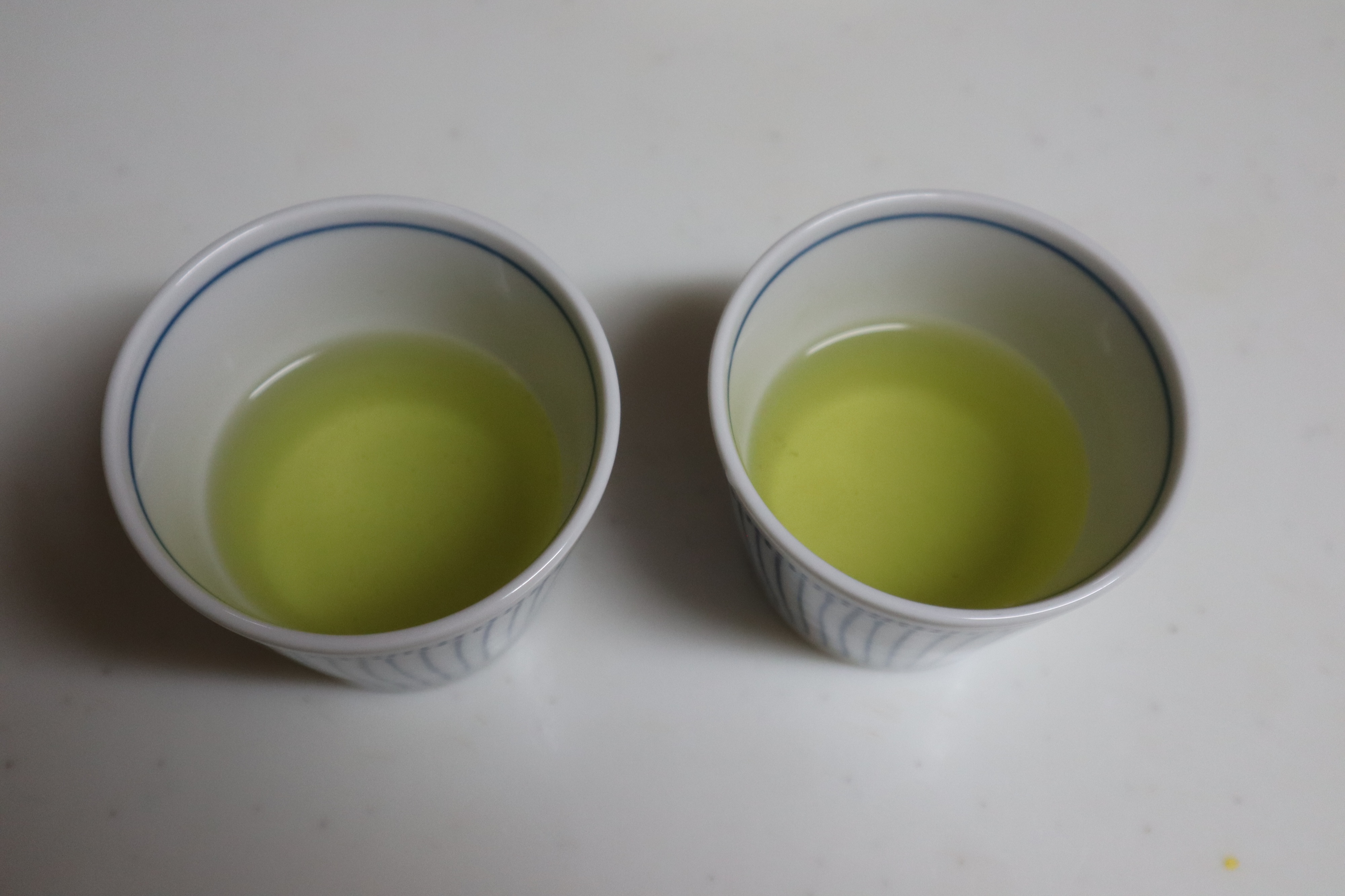 鉄瓶とステンレス製のポットで沸かしたお湯でお茶を淹れて比較してみました。