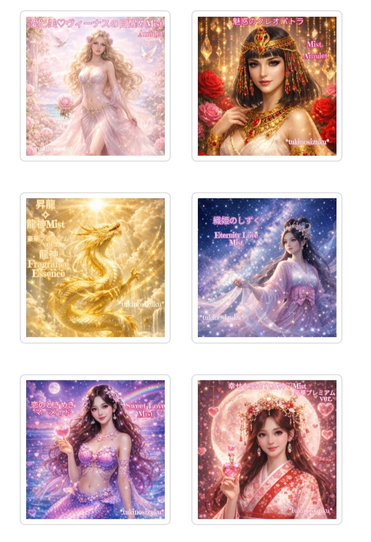 女神✨神様✨プリンセスMist✨ 商品ページをリニューアル✨
