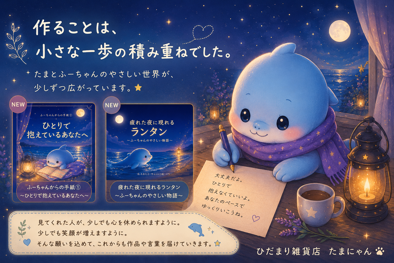 作ることは、小さな一歩の積み重ねでした📖🐬