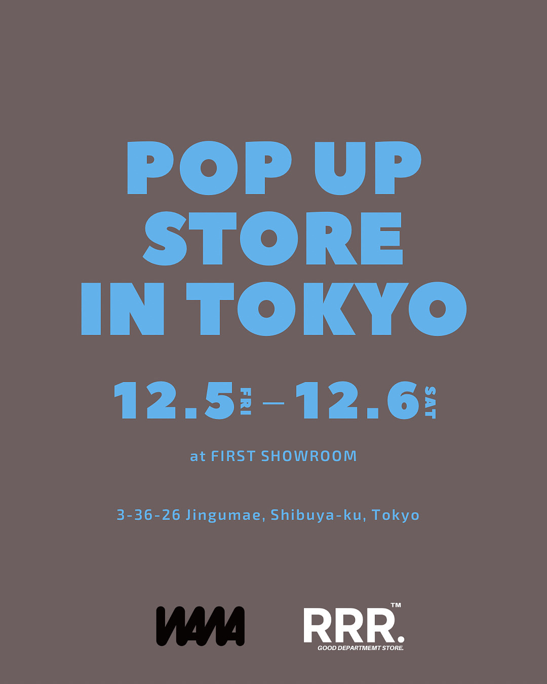 POP-UP SHOP開催のお知らせ！