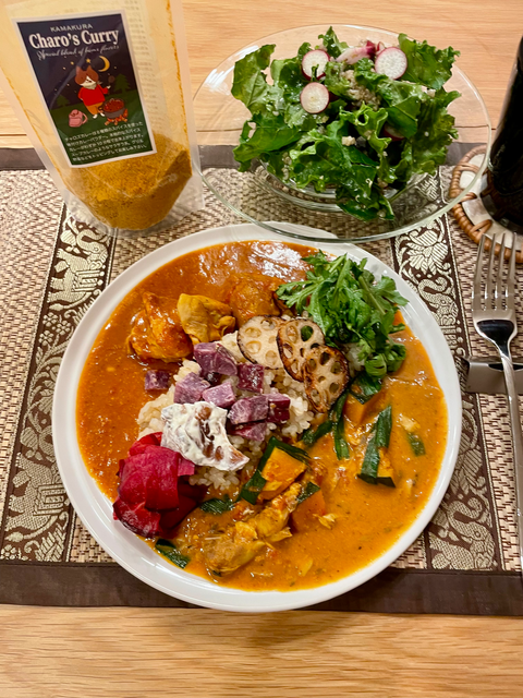 お客様調理例追加！Sarryさんの『チキンカレーとサバカレーの２種盛』