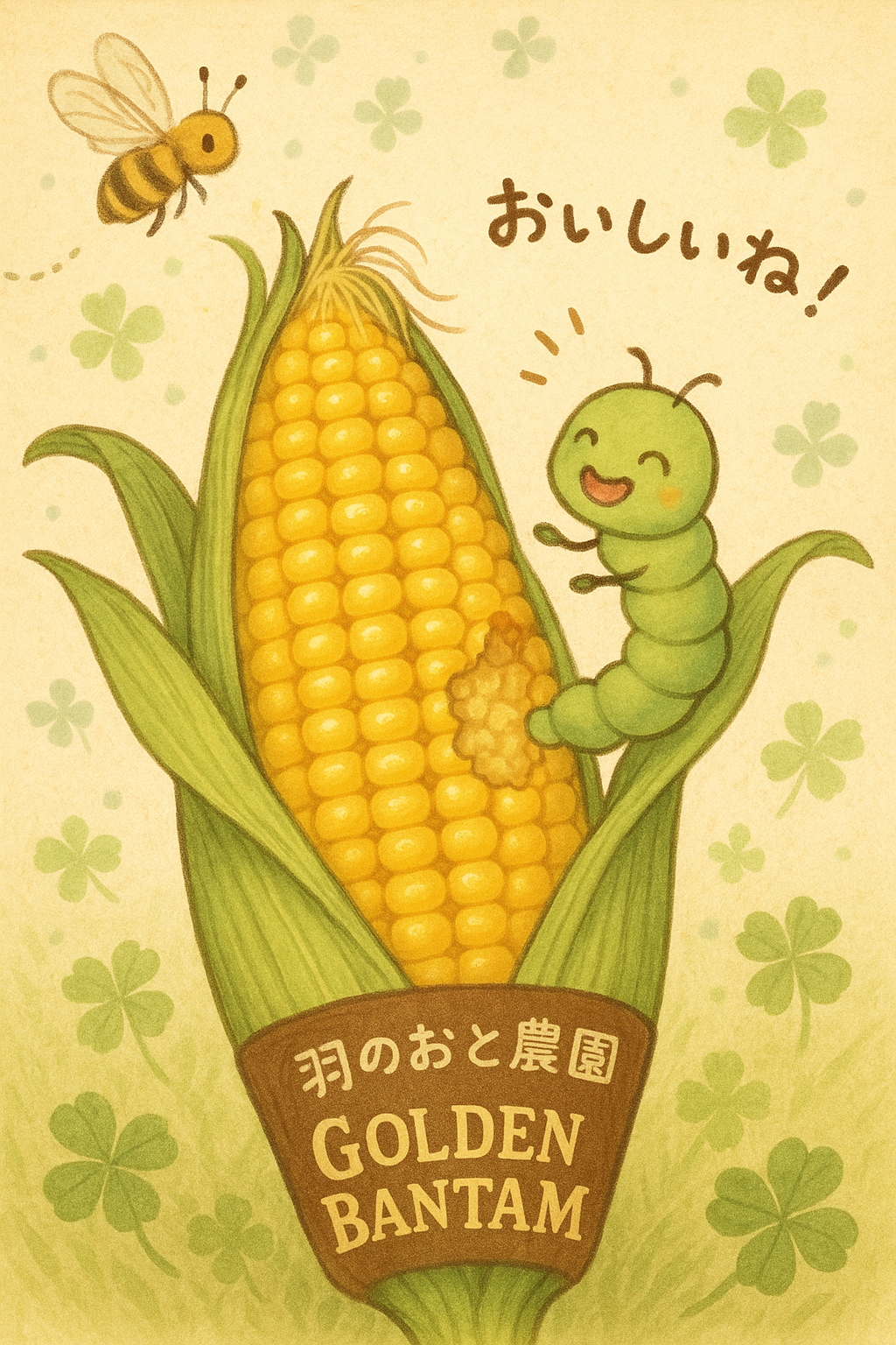 ちょっと虫が食べたとうもろこし