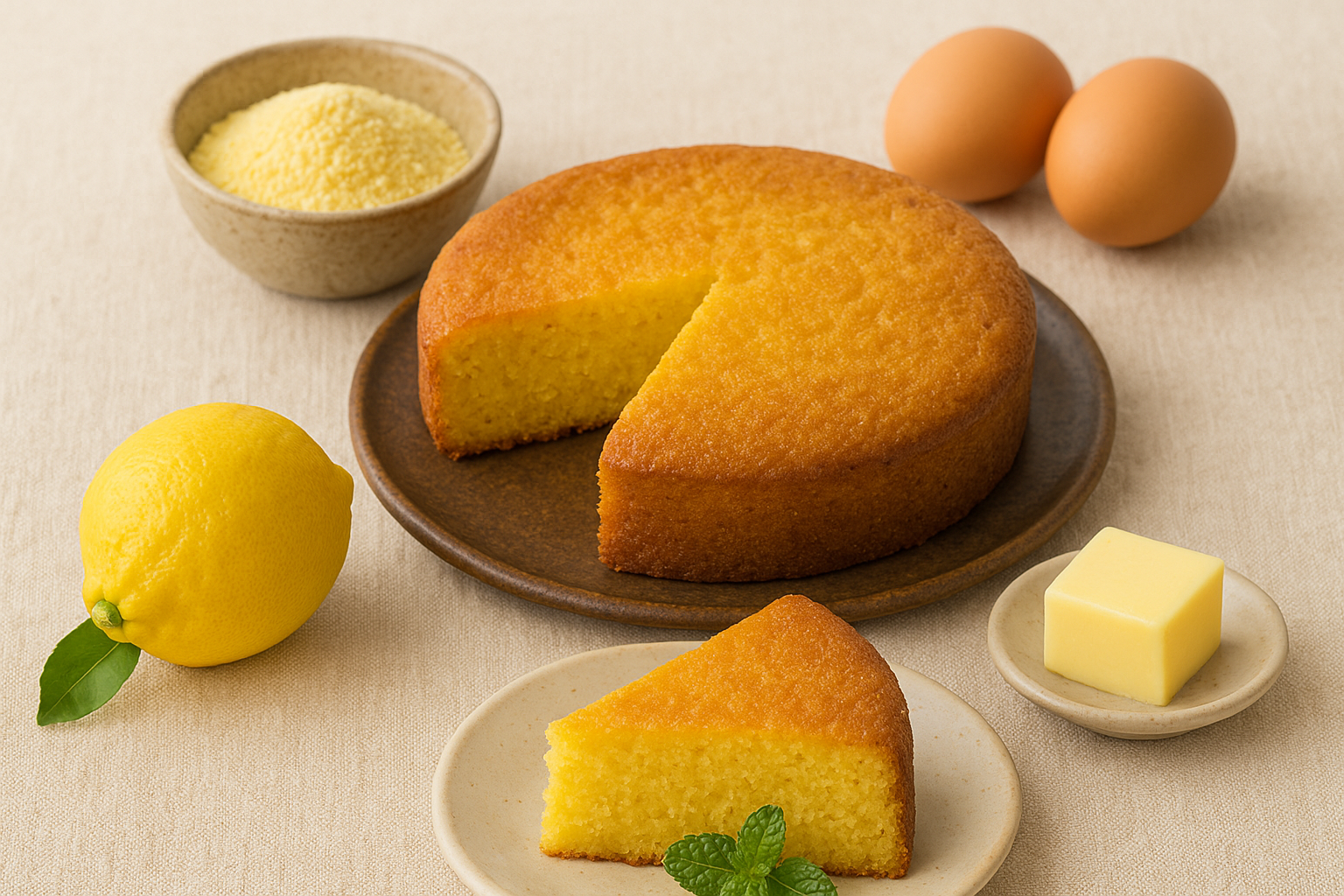 🍰 とうもろこし粉で作る（グルテンフリー）ポレンタケーキ！