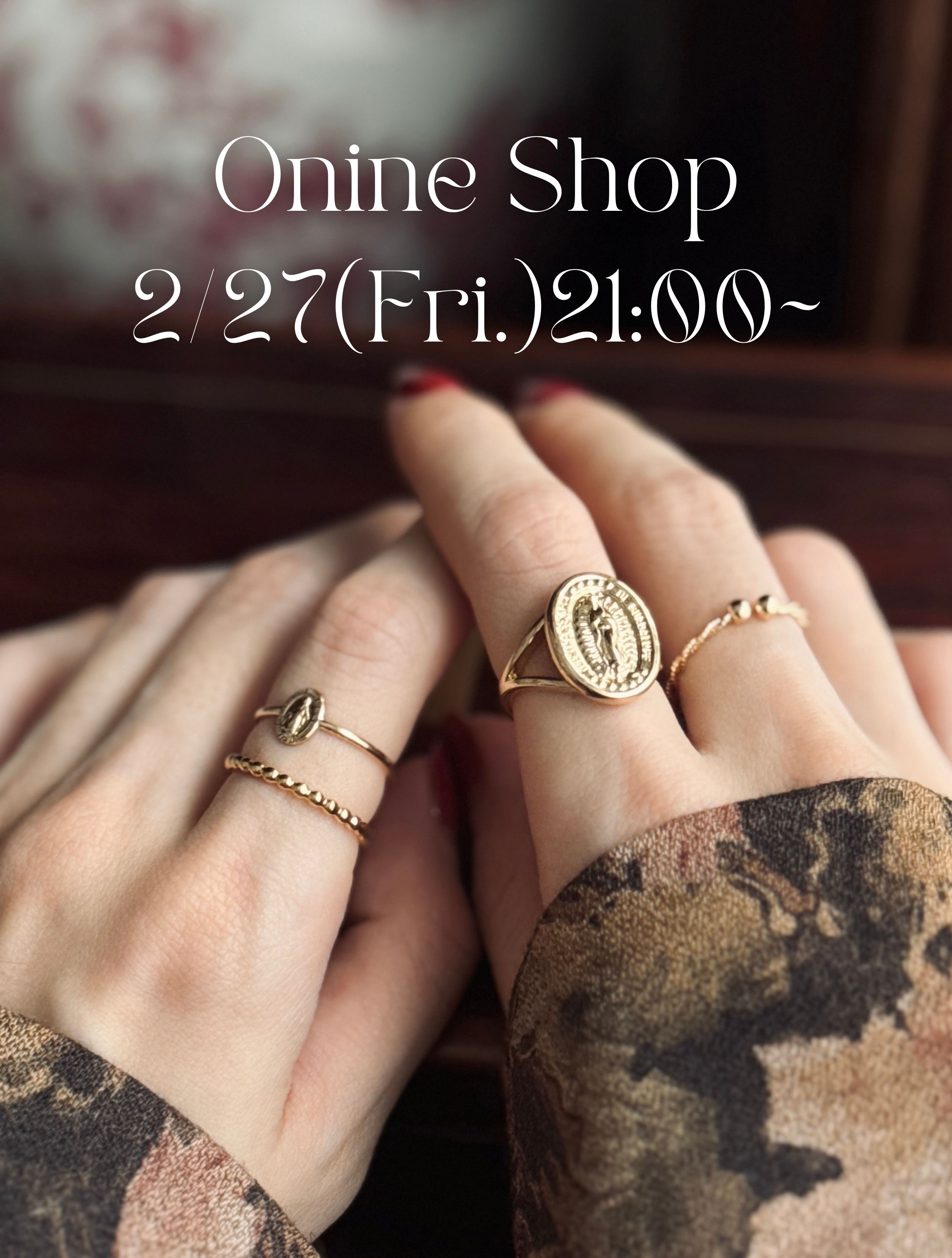 2/27(金)21:00~！お守りリングが再登場✨メダイユリング単品販売開始🎉