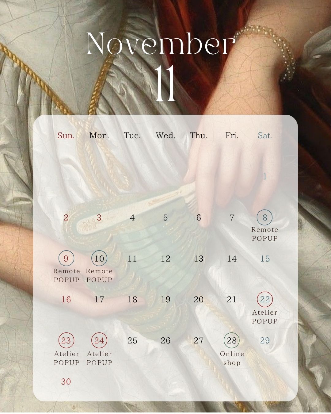 11月イベントスケジュール✨