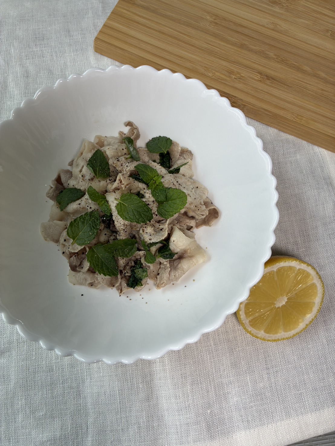 ミント香るアジアンさっぱり豚しゃぶ🌿