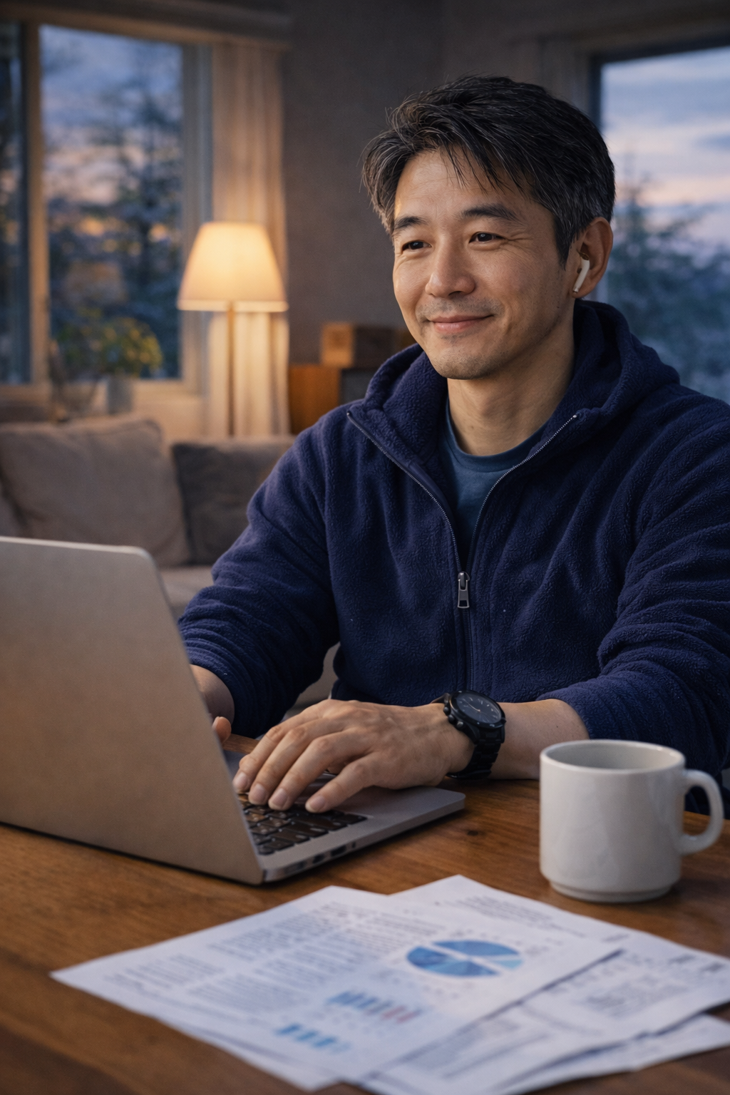 早起きは慣れですね。