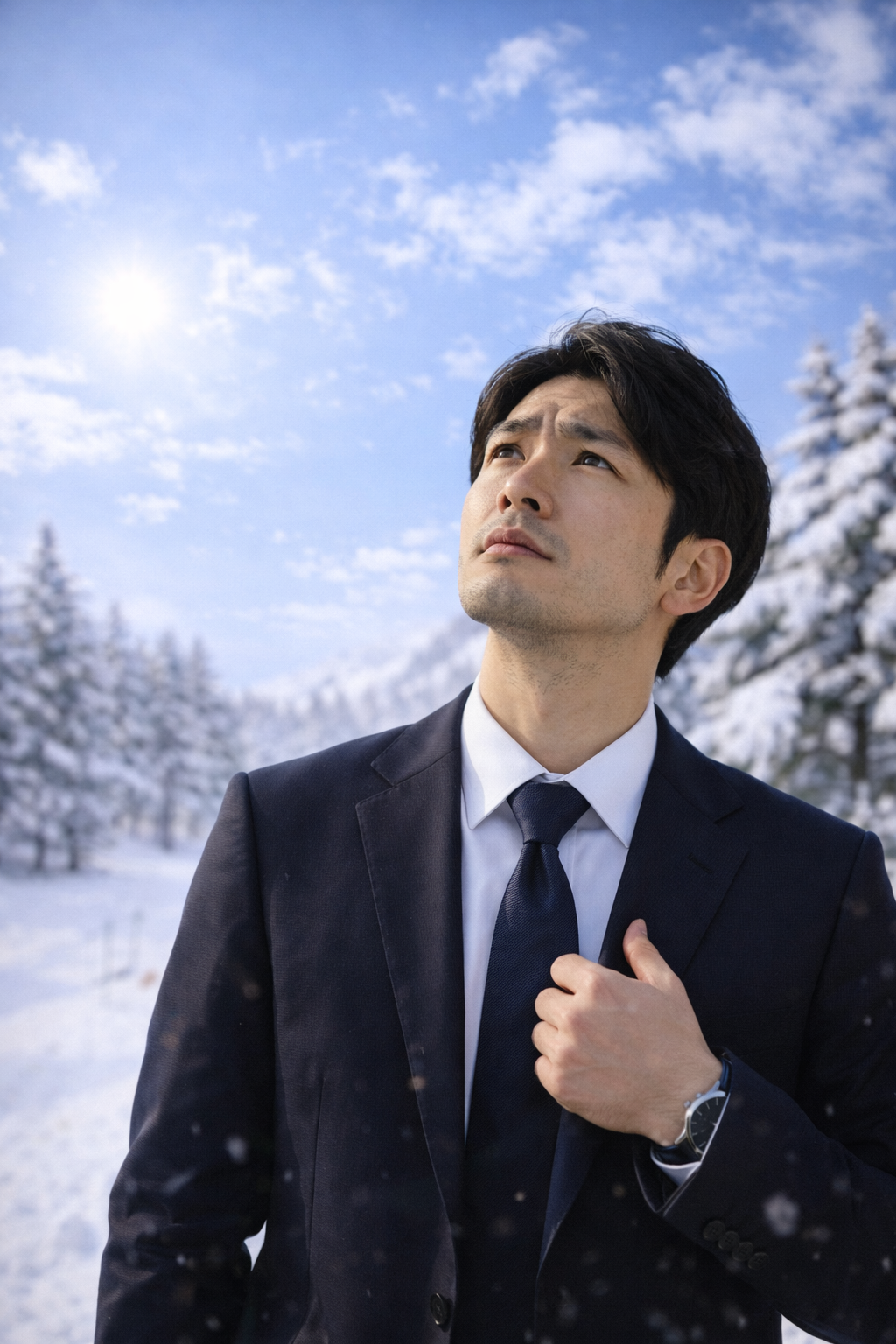 雪が溶けていく…