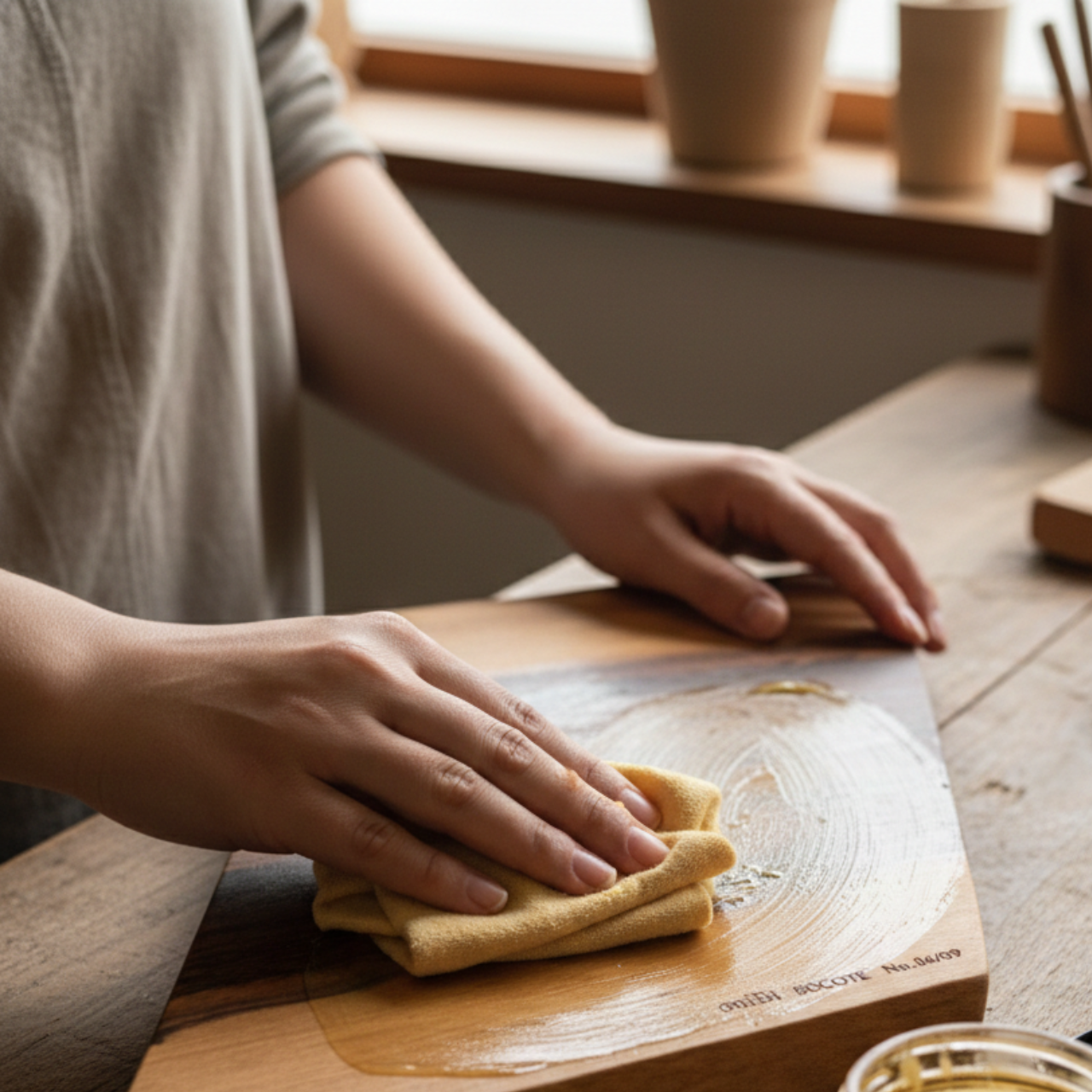 一生モノに育てる。無骨な木製キャンプギア(カッティングボード)の「蜜ろうワックス」お手入れ方法