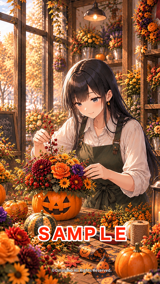 【新登場】物語から生まれた壁紙。かえでの花屋に、ちょっとだけハロウィン