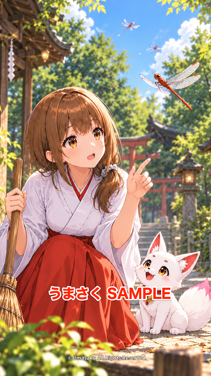 【新登場】物語から生まれた壁紙。みうと白狐が見つけた、小さな秋