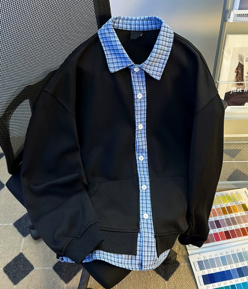 🖤レイヤード風スウェットシャツ