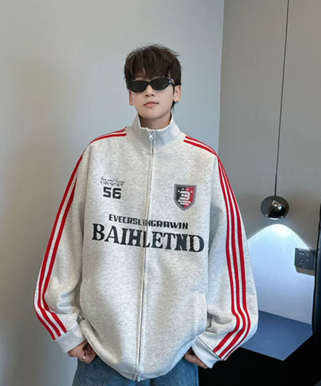 【ユニセックス】オーバーサイズ トラックジャケット|