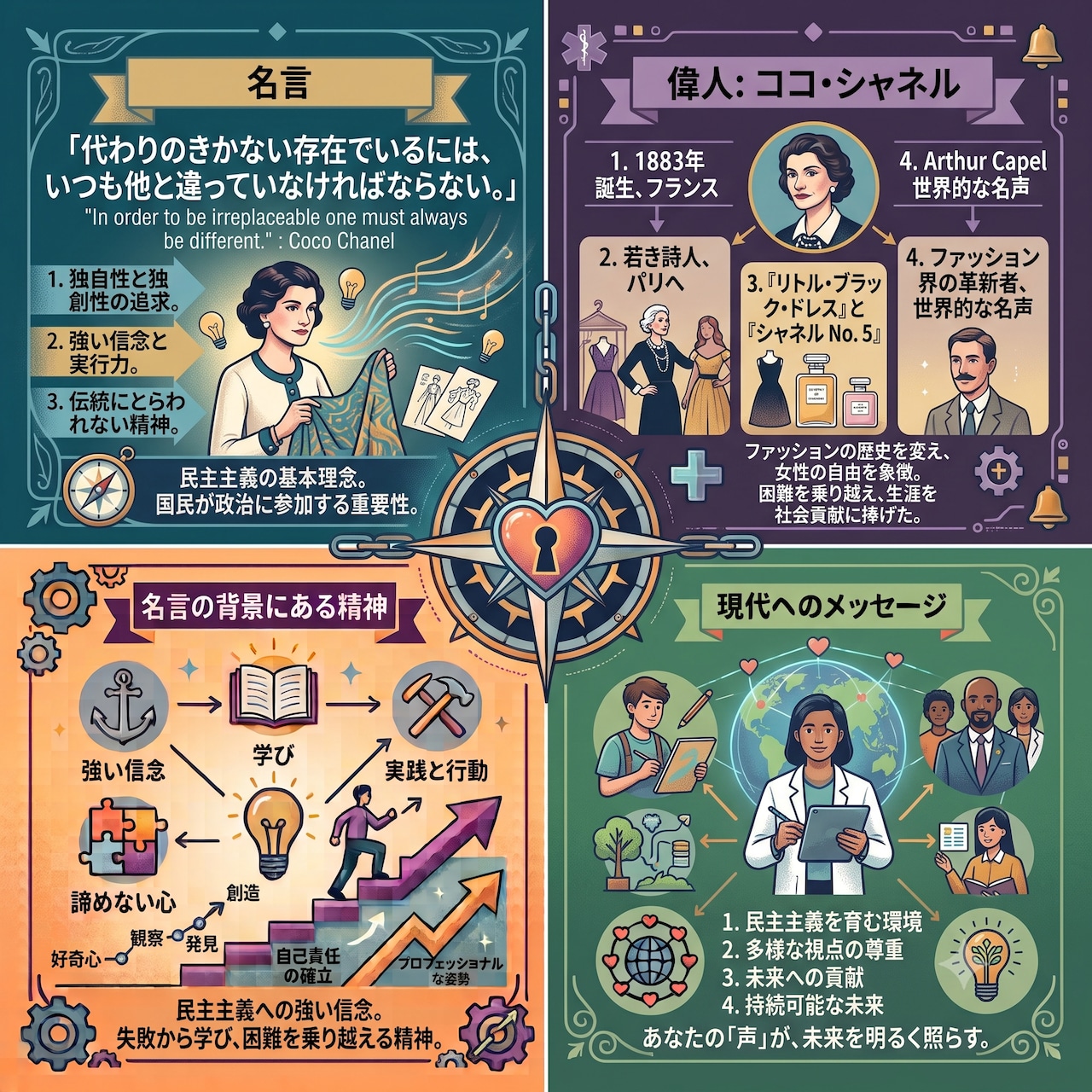 ★ココシャネルの名言★ウォールステッカー★英語の個性的ファッションシール★ウォールデコ