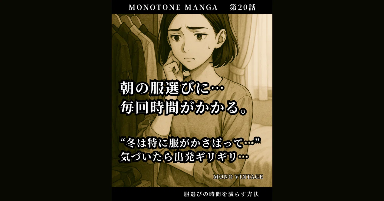 MONOTONE MANGA |第20話 服選びの時間を減らす方法