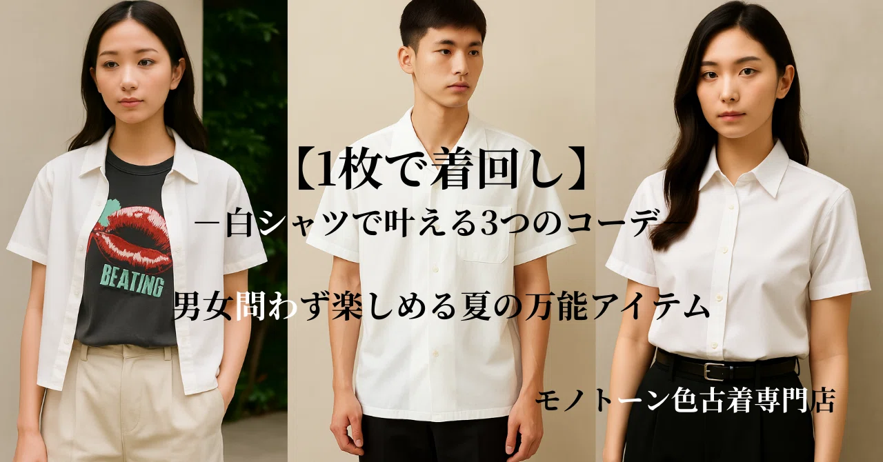 【1枚で着回し】白シャツで叶える3つのコーデ｜男女問わず楽しめる夏の万能アイテム