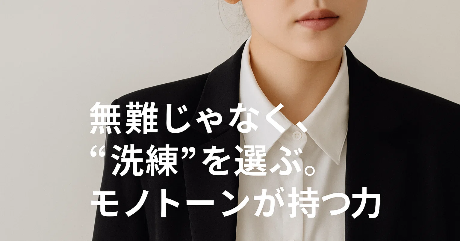 無難じゃなく、“洗練”を選ぶ。モノトーンが持つ力