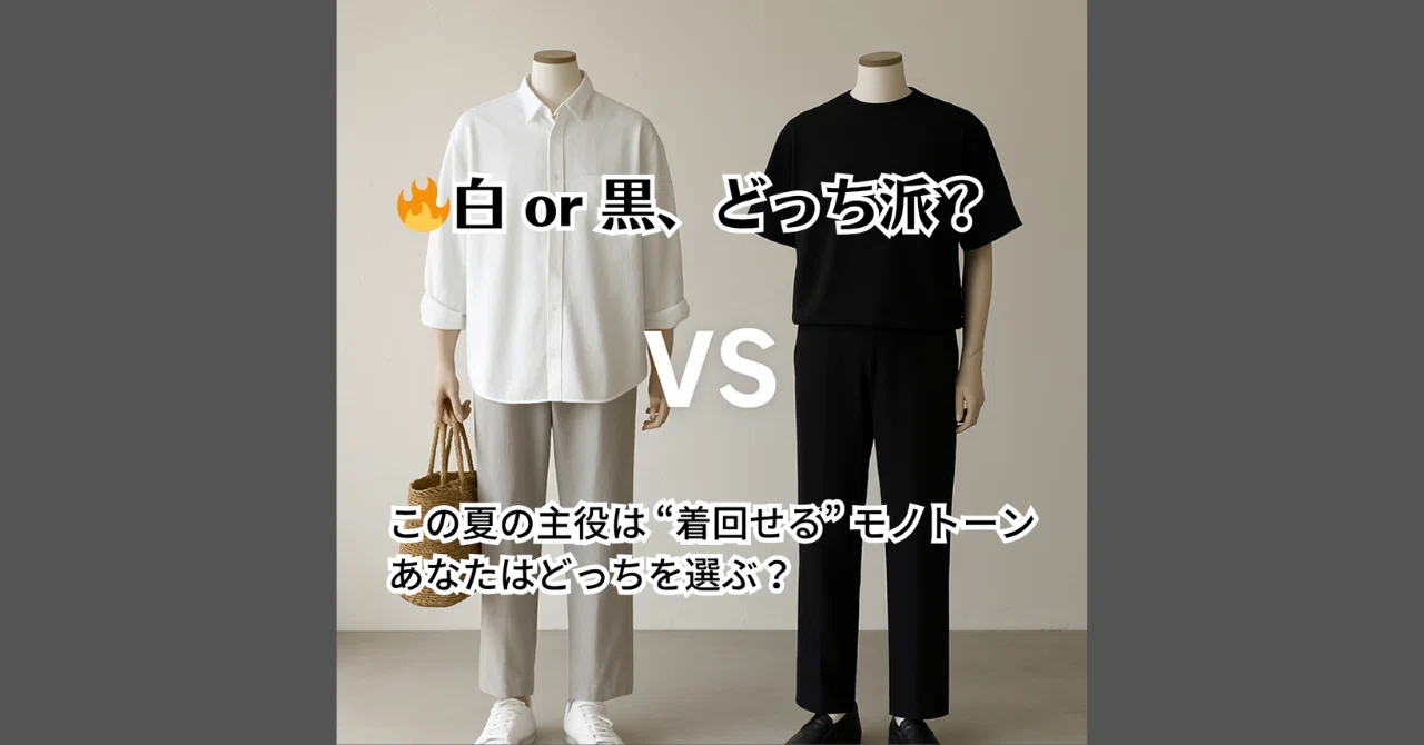 白 or 黒、どっち派?着回し力で選ぶ“夏のモノトーンコーデ対決”