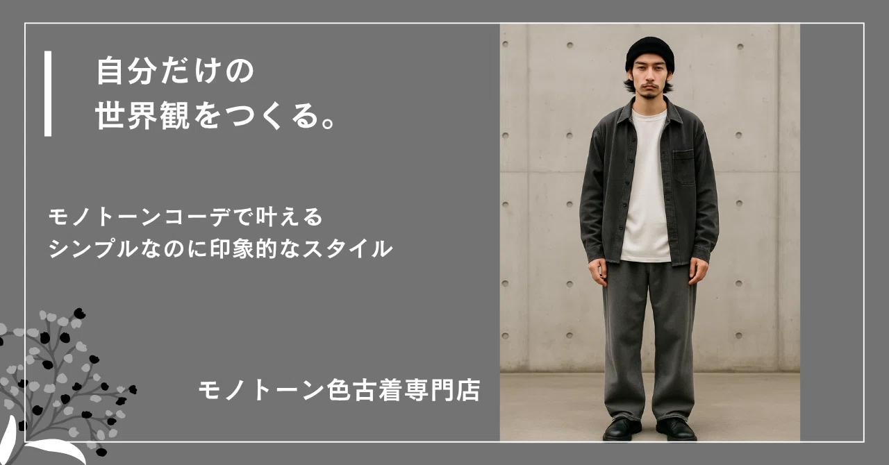 自分だけの「世界観」をつくる。モノトーンコーデで叶える、シンプルなのに印象的なスタイル